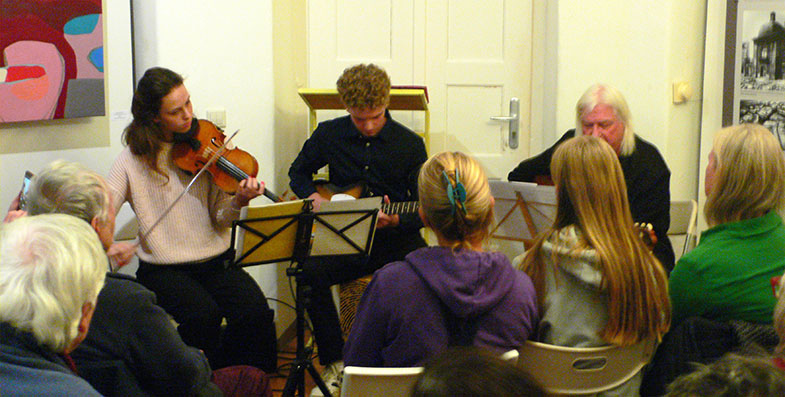 Wolfgang Uster mit seinen jungen Musikern